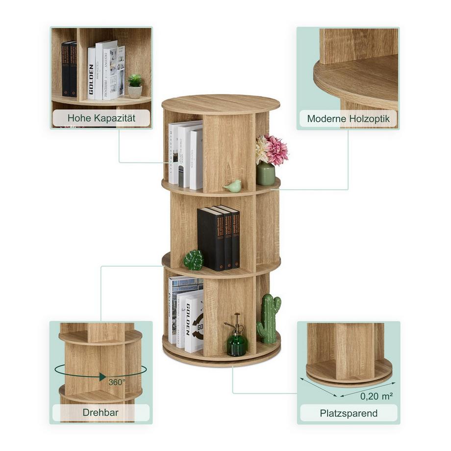 Northix Rotierender Bücherturm  