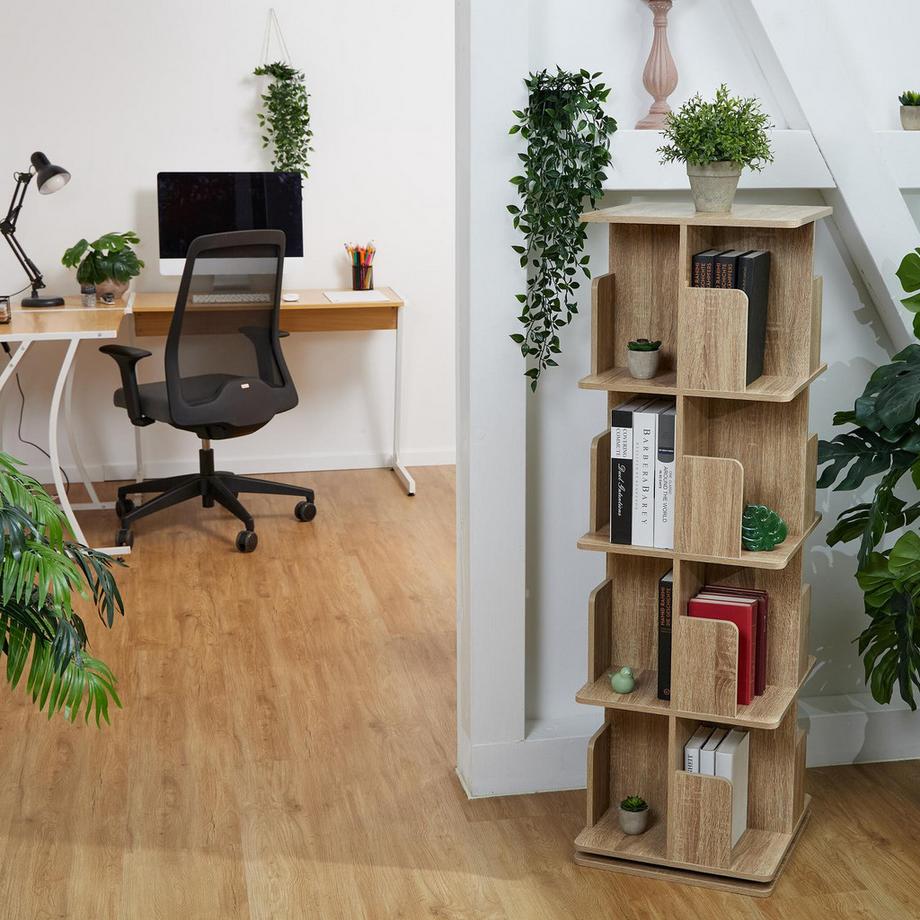 Northix Eckbücherregal in Holzoptik  