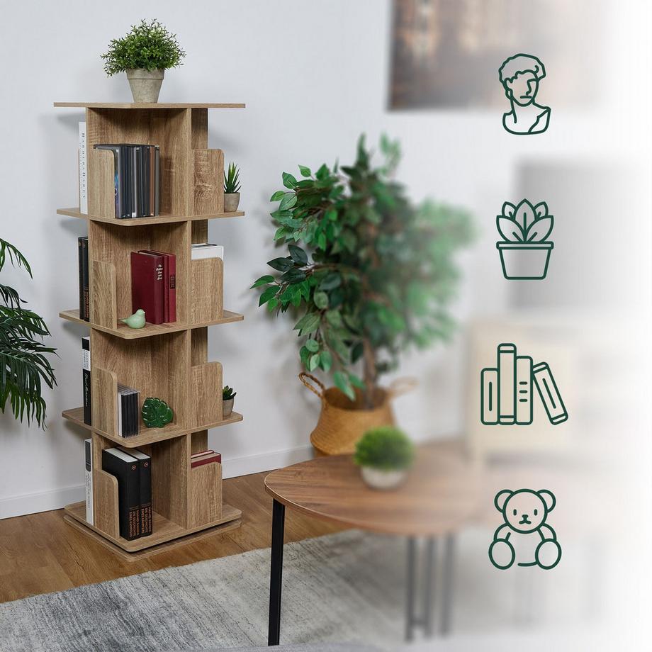 Northix Eckbücherregal in Holzoptik  