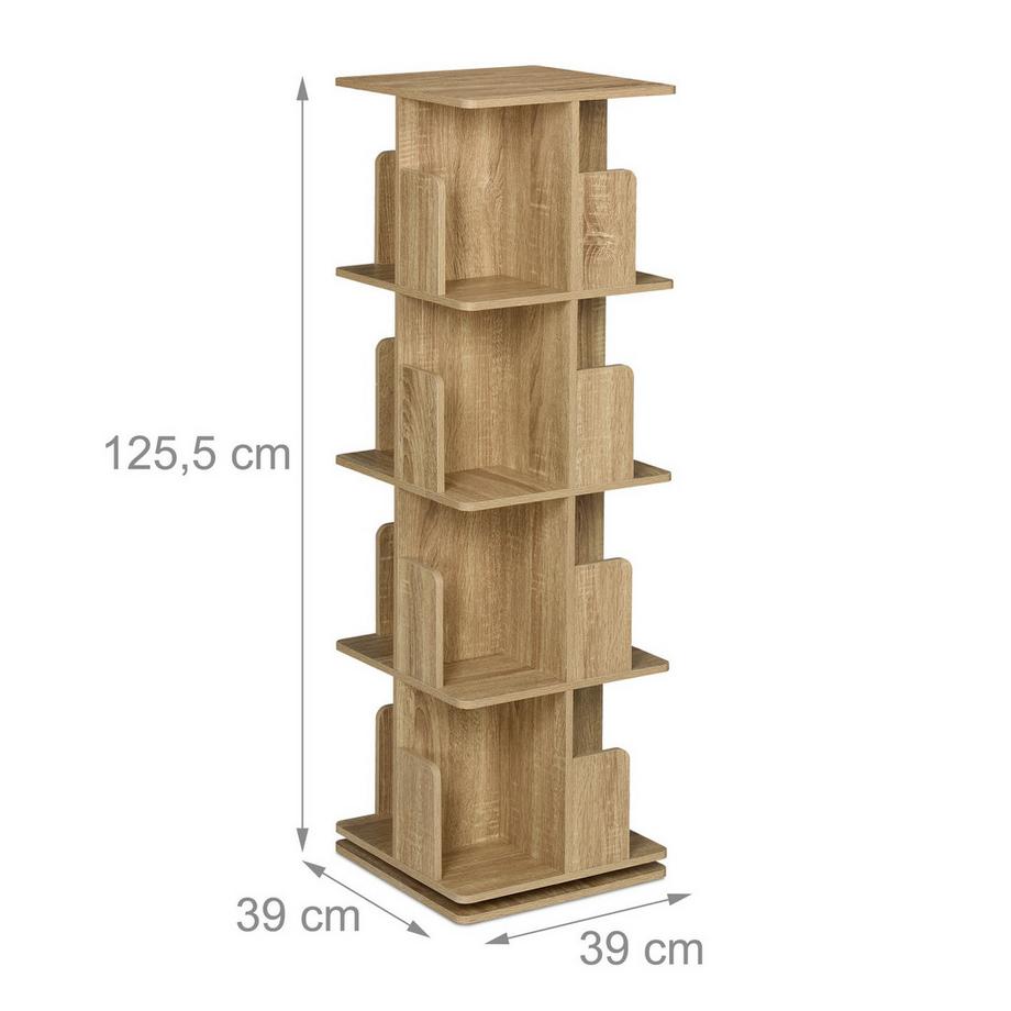 Northix Eckbücherregal in Holzoptik  