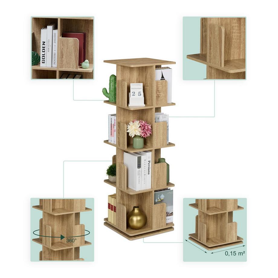 Northix Eckbücherregal in Holzoptik  