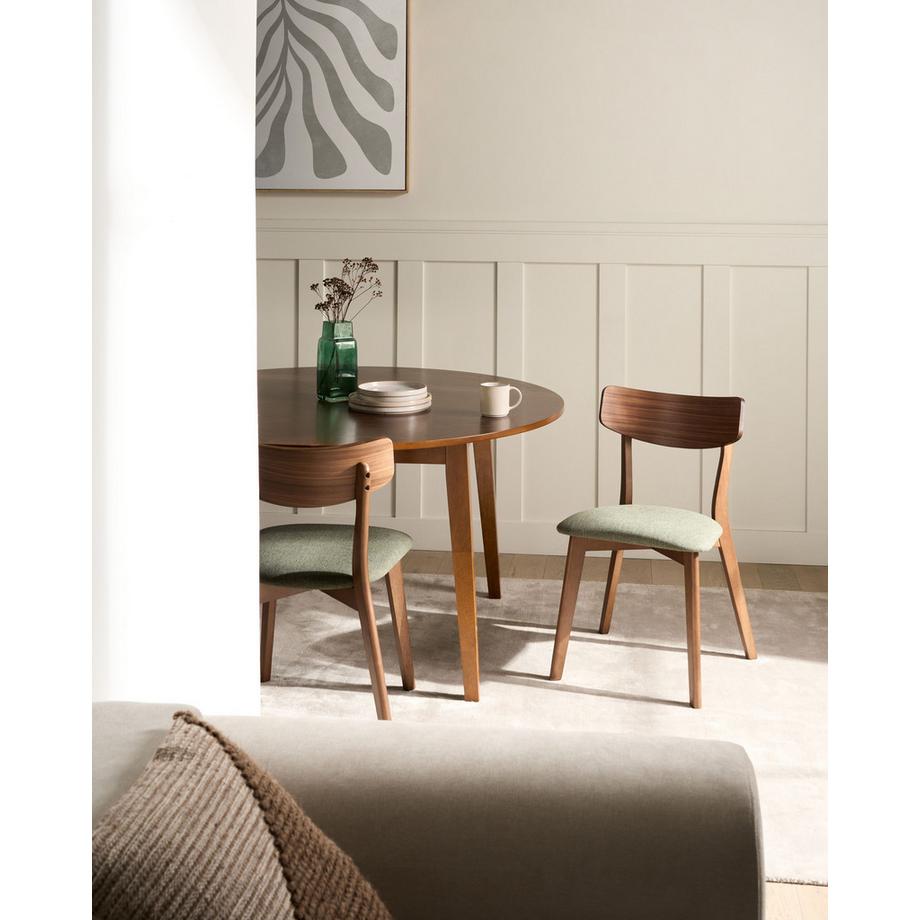 Beliani Lot de 2 chaises de salle à manger en Bois d'hévéa  HOPE  