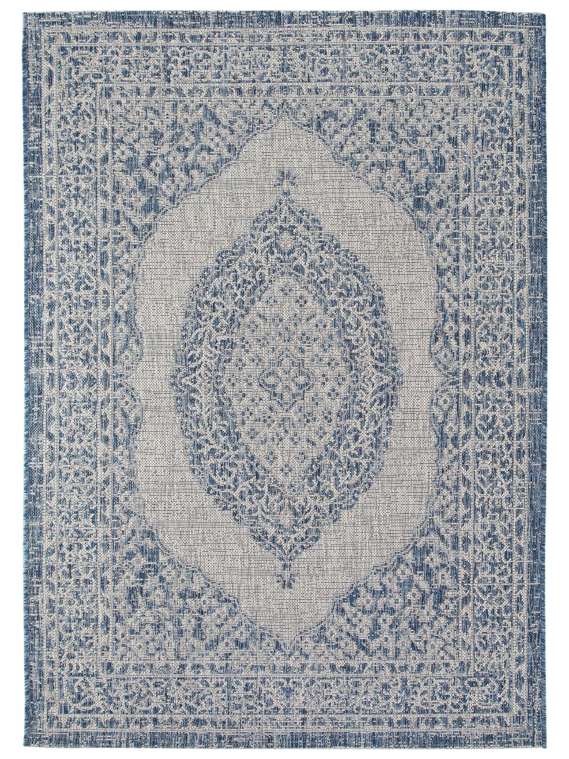 Benuta Tapis d'extérieur & intérieur Cleo Bleu  