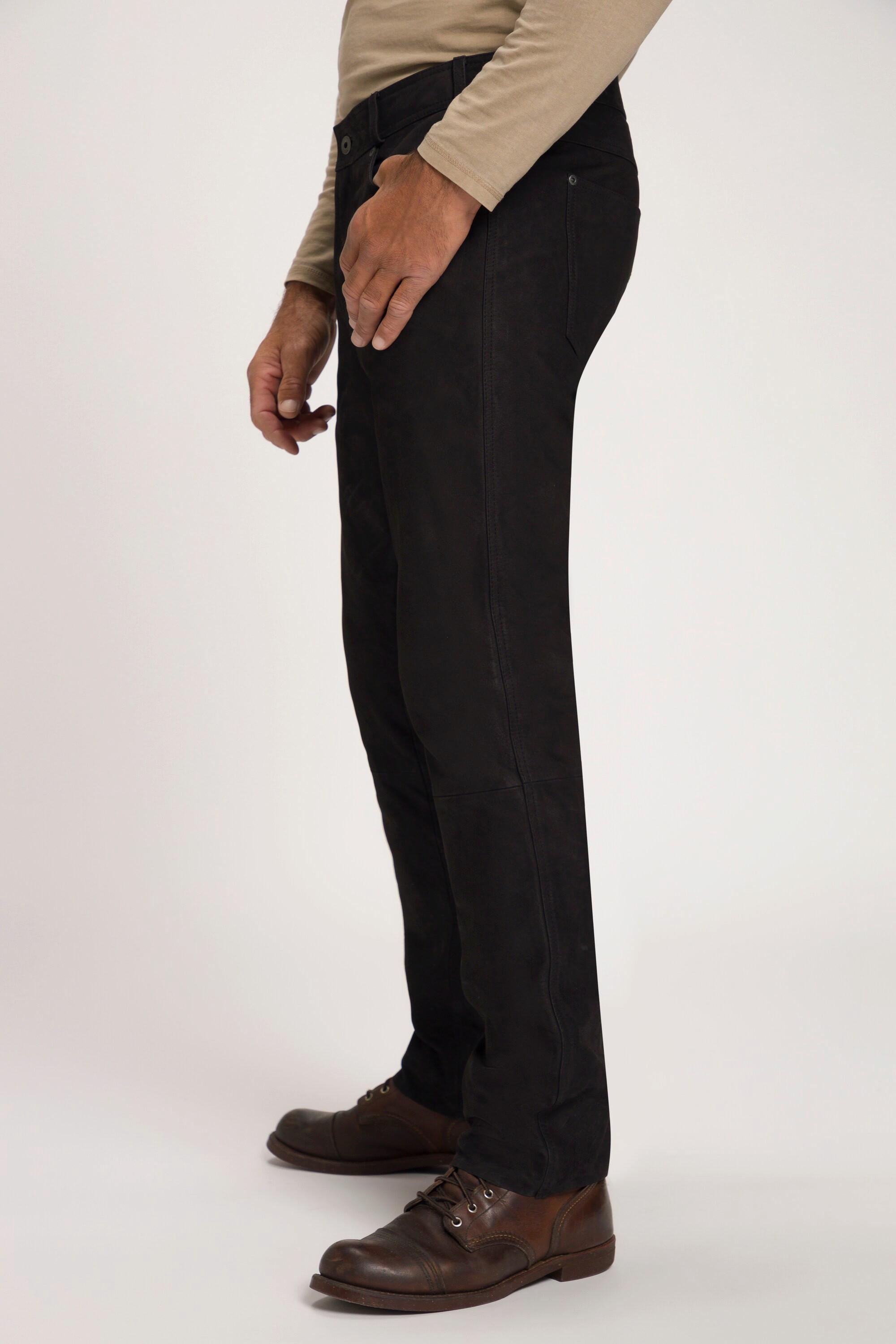 JP1880  Pantalon regular Fit 5 poches en cuir de buffle 