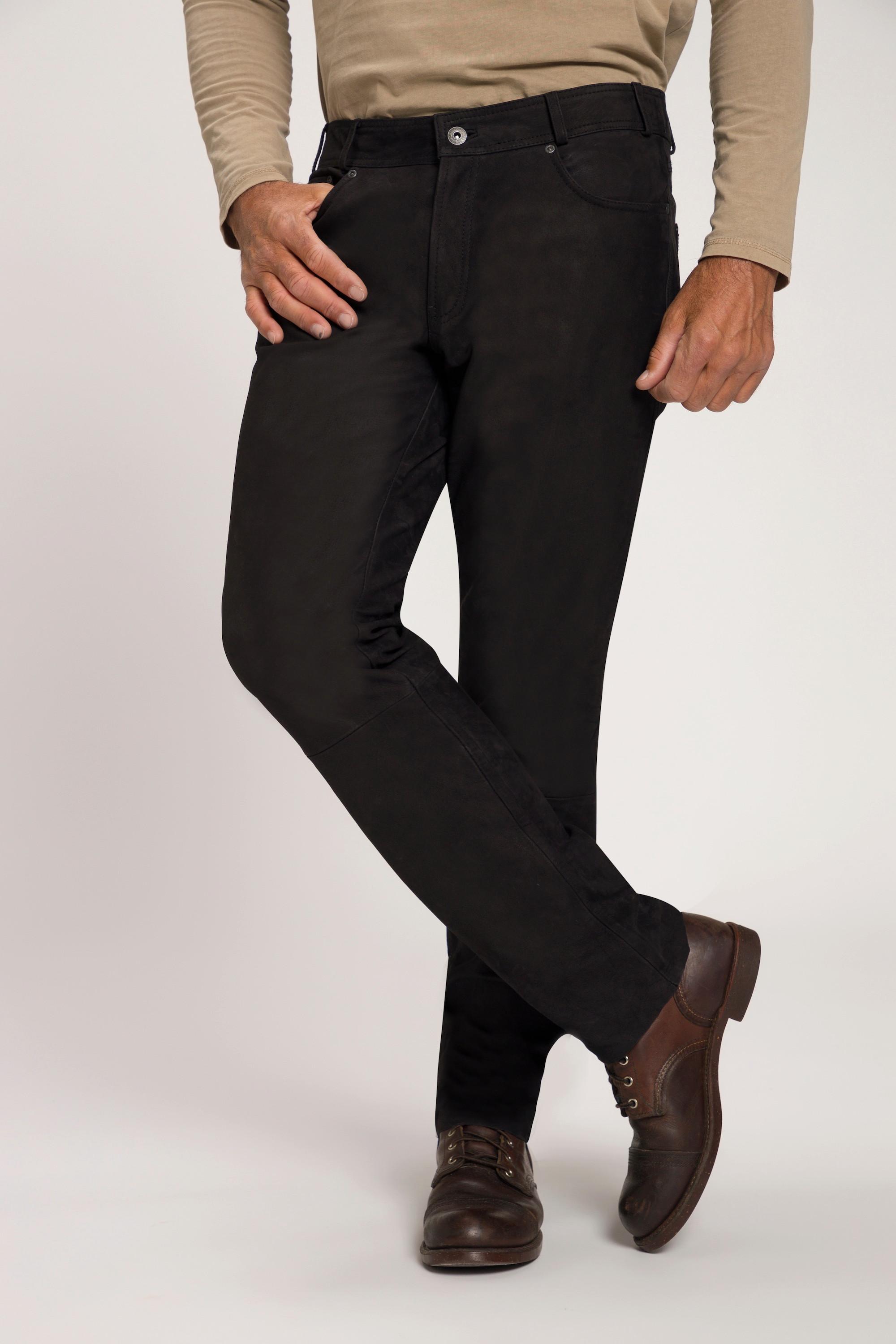 JP1880  Pantalon regular Fit 5 poches en cuir de buffle 