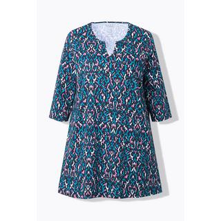 Ulla Popken  Longshirt, A-Linie, Tunika-Ausschnitt, 3/4-Arm 