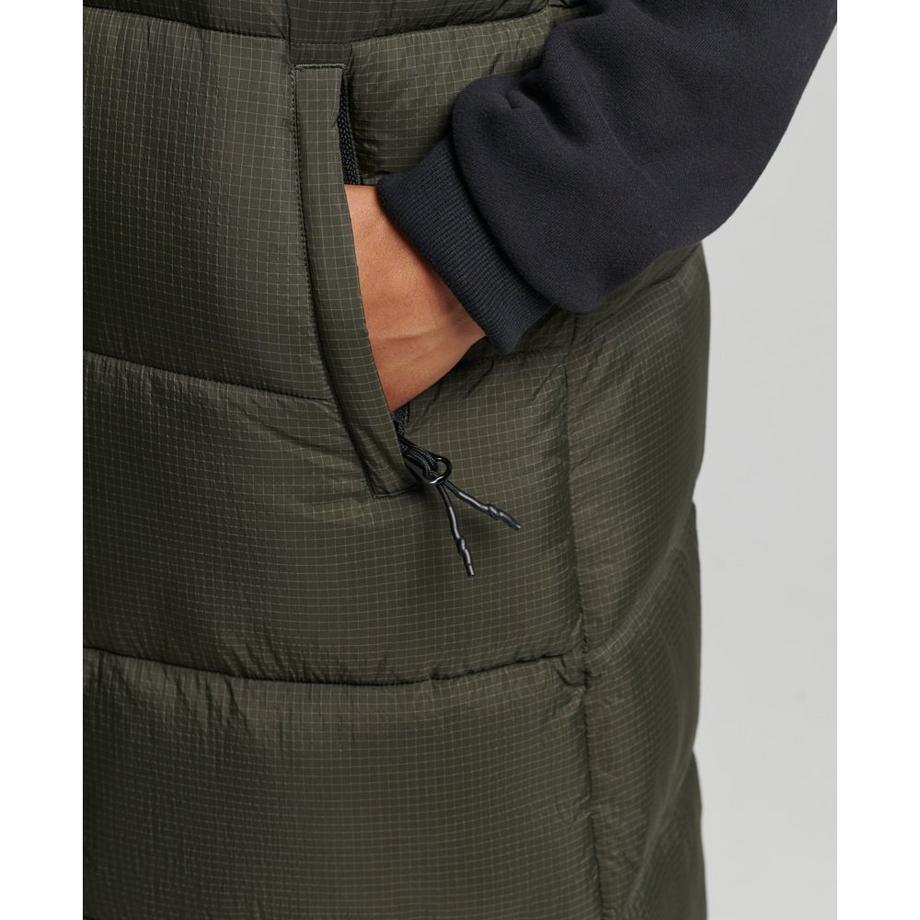 Superdry Giacca lunga senza maniche con cappuccio Ripstop  