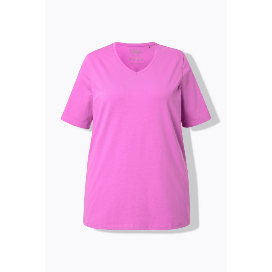 Ulla Popken T-shirt Coupe A Col V Manches Courtes  