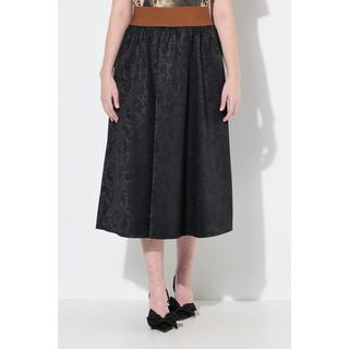 Ulla Popken Jacquard Maxirock mit Elastikbund  