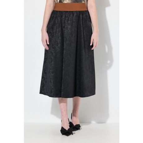 Ulla Popken Jacquard Maxirock mit Elastikbund  