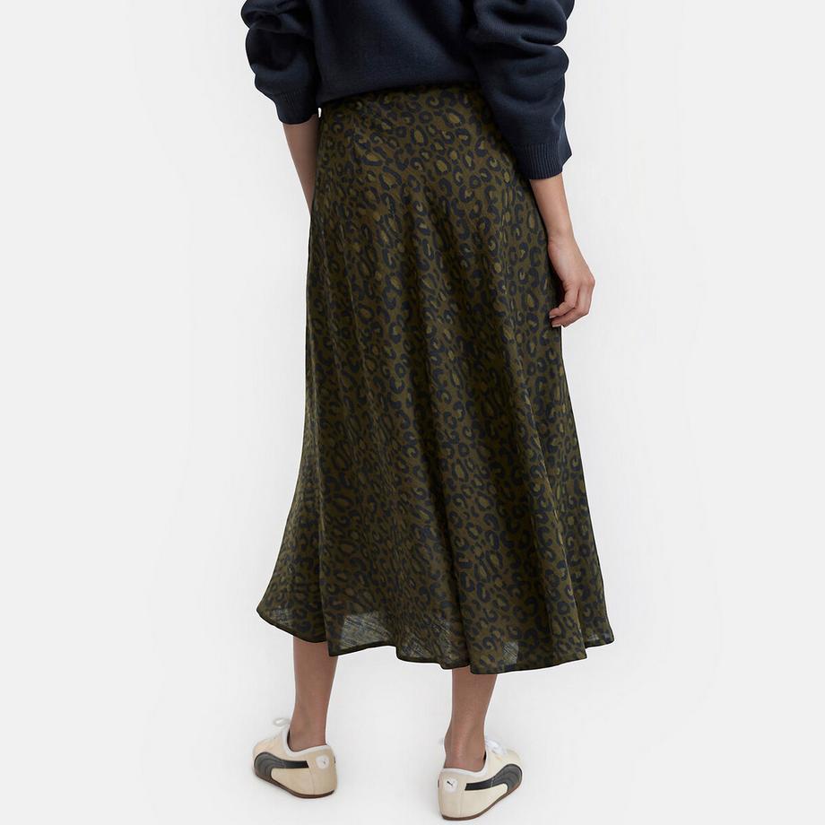 La Redoute Collections Jupe mi-longue A-ligne imprimé léopard  