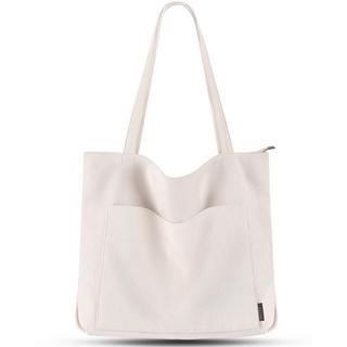 Only-bags.store  cord Tasche Umhängetasche mit Reißverschluss, Groß Shopper Tasche Tote Bag Handtasche 