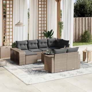 VidaXL set divano da giardino Polirattan  