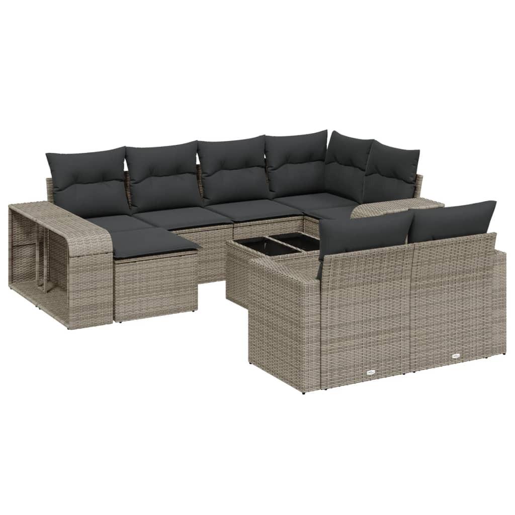 VidaXL set divano da giardino Polirattan  