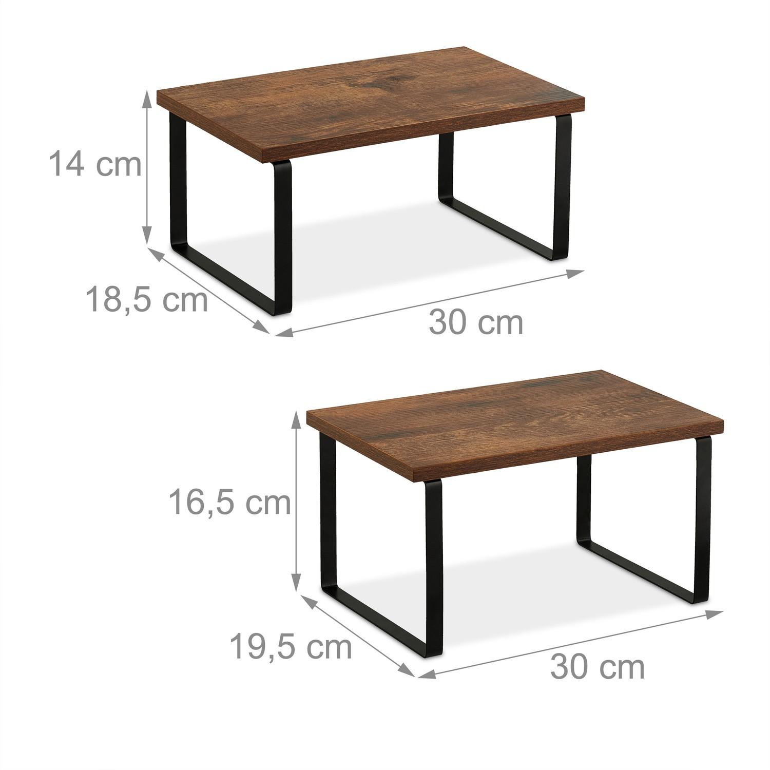 Northio Il set di mensole da tavolo in 2 parti in stile industriale  