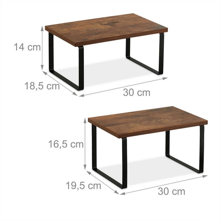 Northio Das 2-teilige Tischregal-Set im Industrial Style  