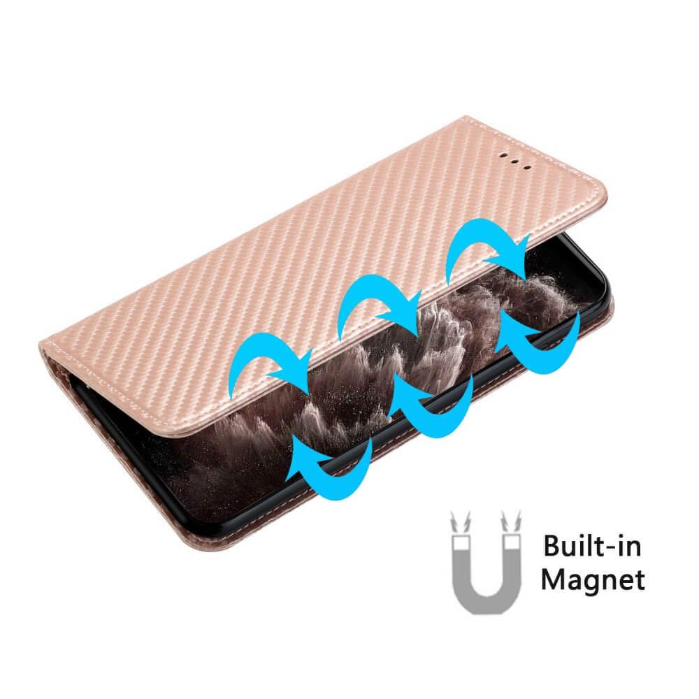 Cover-Discount  Xiaomi Poco X5 - Carbon Look Flip Case Cover 