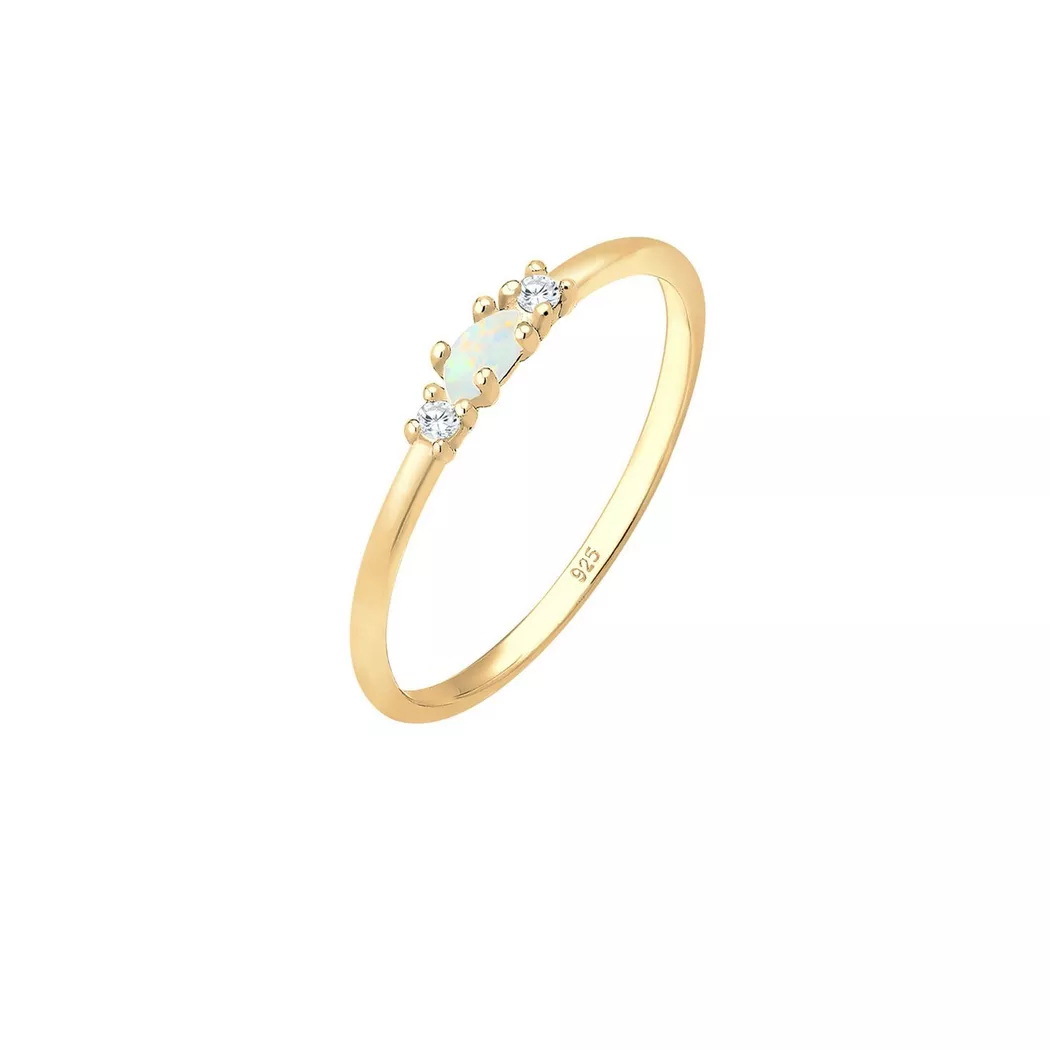 Elli - Ring Filigran Opal Zirkonia, 58mm, Oro