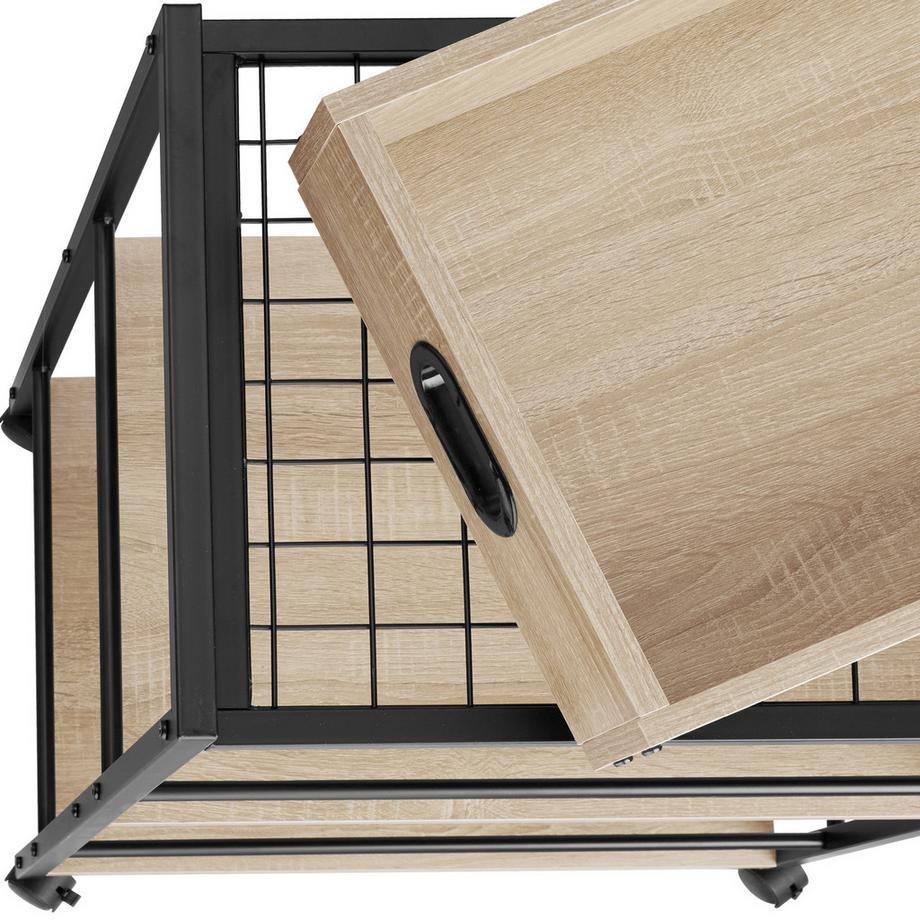 Tectake Servierwagen  Worcester  Industrial Style Holz und Stahl  