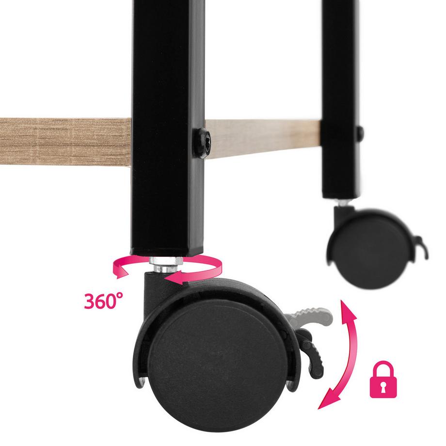 Tectake Servierwagen  Worcester  Industrial Style Holz und Stahl  