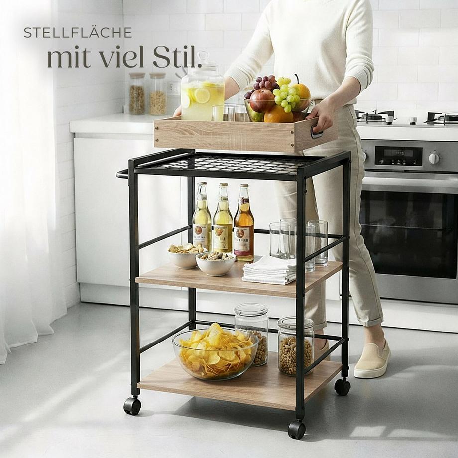 Tectake Chariot de service WORCESTER style industriel  