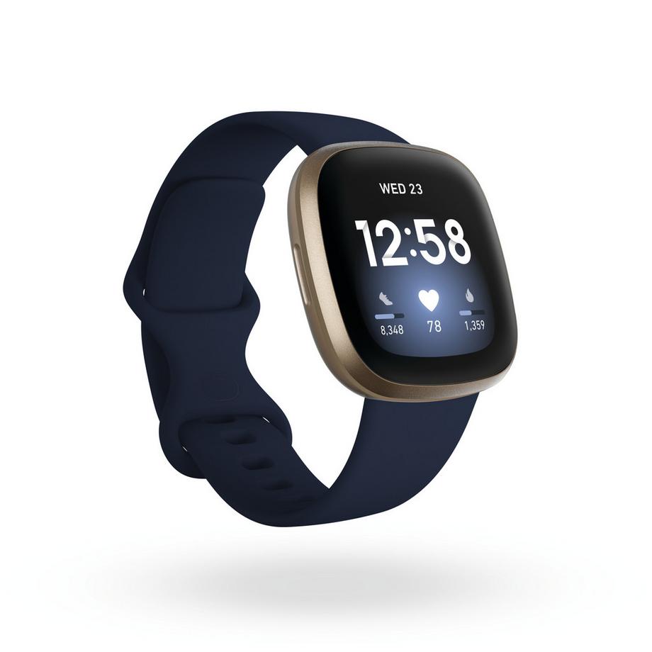 fitbit  Versa 3 AMOLED 40 mm Digital Touchscreen Gold WLAN GPS 
