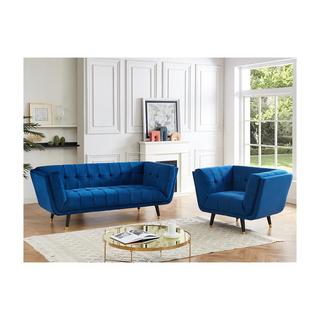 Vente-unique 3SitzerSofa Samt SAMANTHA II  