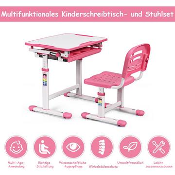 Scrivania inclinabile per bambini, scrivania per giovani, rosa