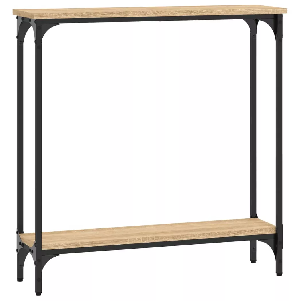 Table console chêne sonoma 75x22,5x75 cm bois d ingénierie