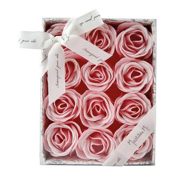 Schachtel mit 12 Rosa Rosen Seife