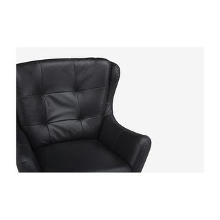 Vente-unique Fauteuil pivotant en cuir ANABA  