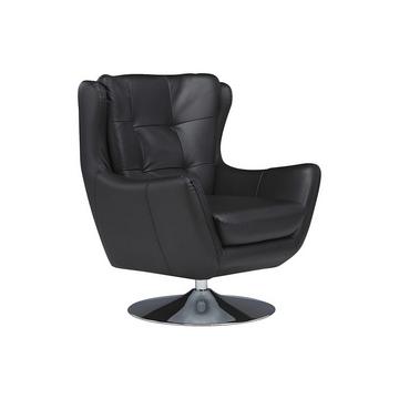 Fauteuil pivotant en cuir ANABA