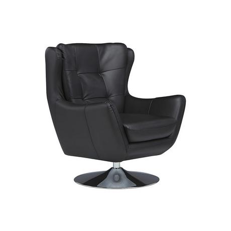 Vente-unique Fauteuil pivotant en cuir ANABA  