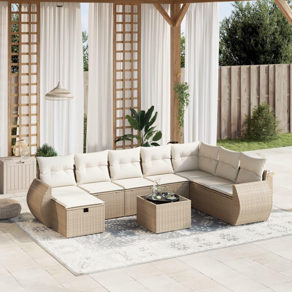 VidaXL set divano da giardino Polirattan  