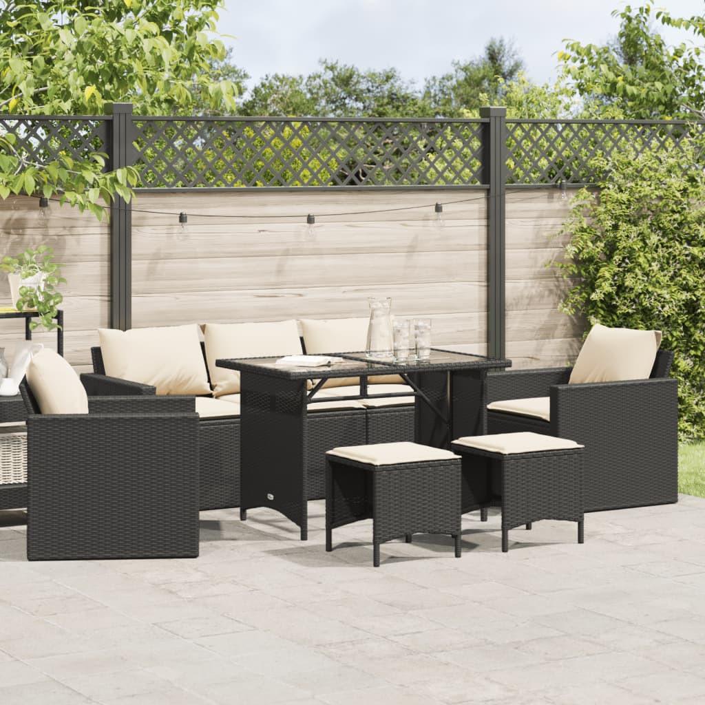 VidaXL Ensemble de canapés de jardin rotin synthétique  