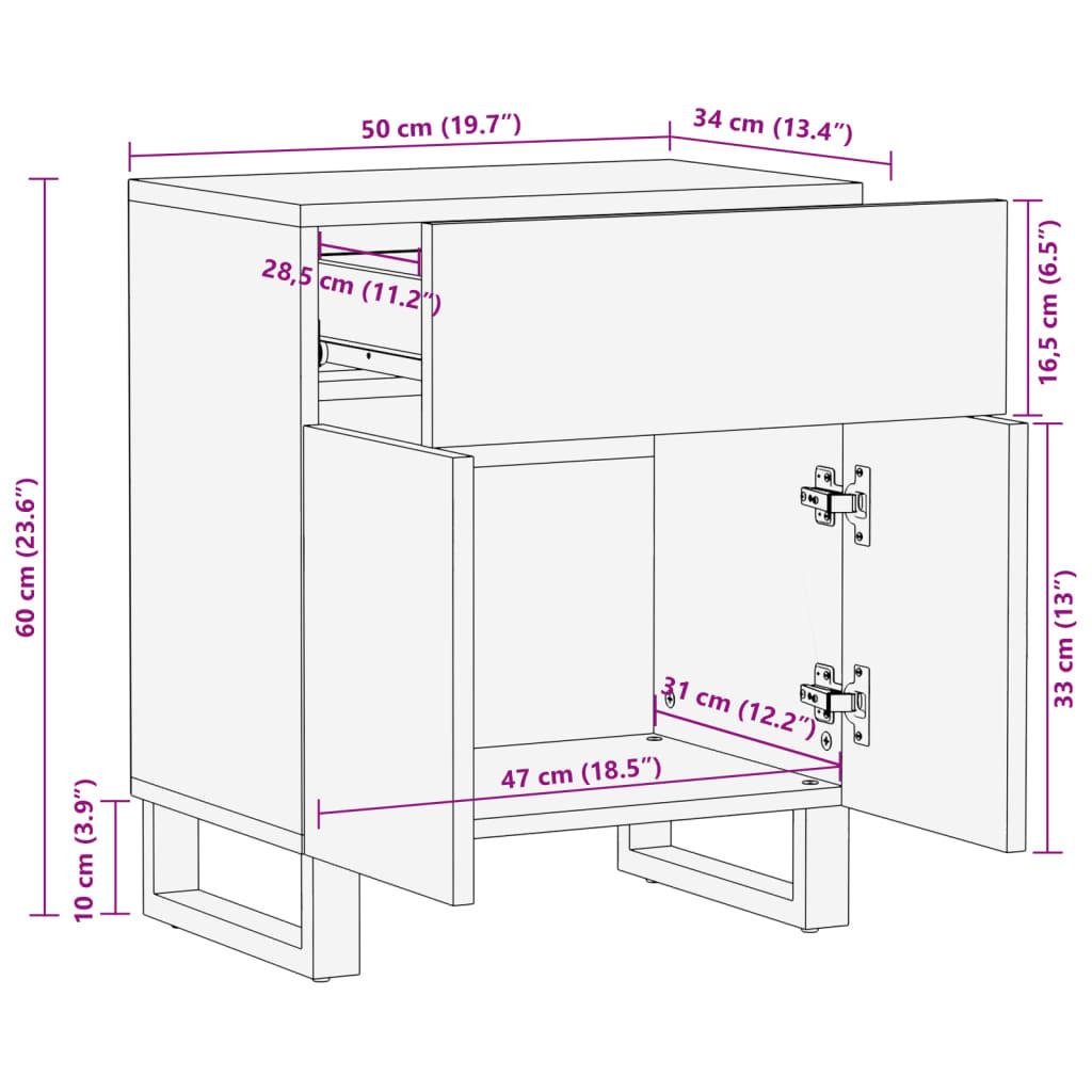 VidaXL Table de chevet bois d'acacia  