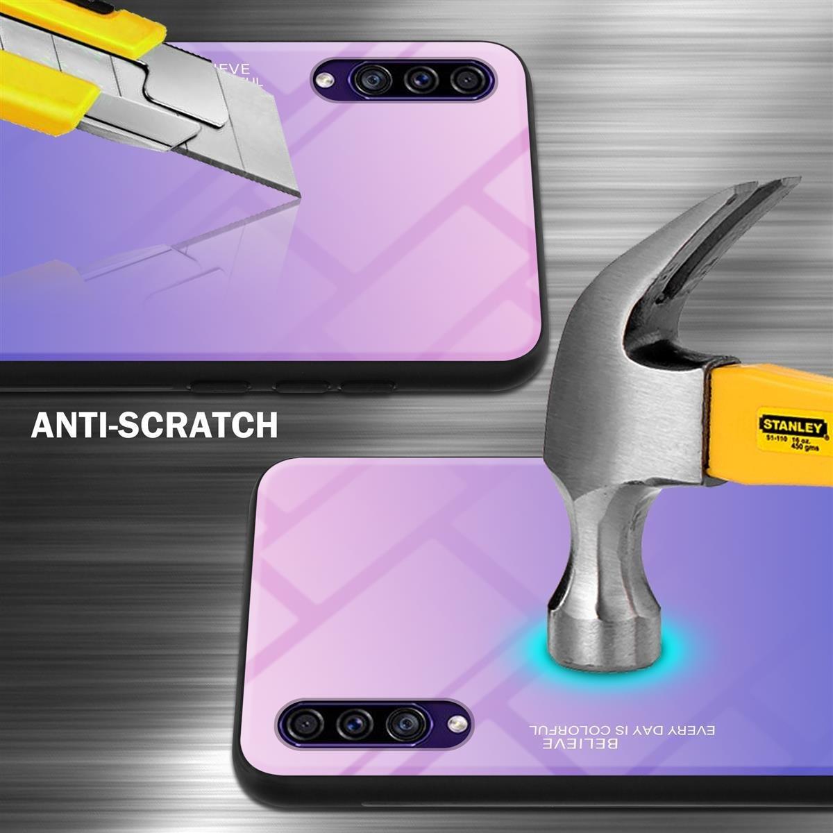 Cadorabo  Housse compatible avec Samsung Galaxy A50 4G / A50s / A30s - Coque de protection bicolore en silicone TPU et dos en verre trempé 