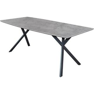 mutoni Table de salle à manger 190x90 ovale 3D décor béton  