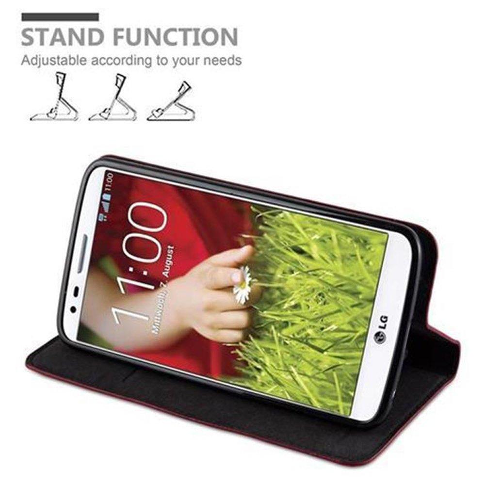 Cadorabo  Housse compatible avec LG G2 - Coque de protection avec fermeture magnétique, fonction de support et compartiment pour carte 