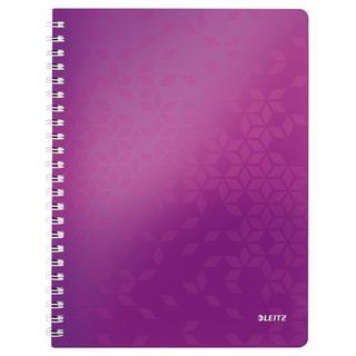 Leitz LEITZ Spiralbuch WOW PP A4 46380062 violett 80 Blatt  