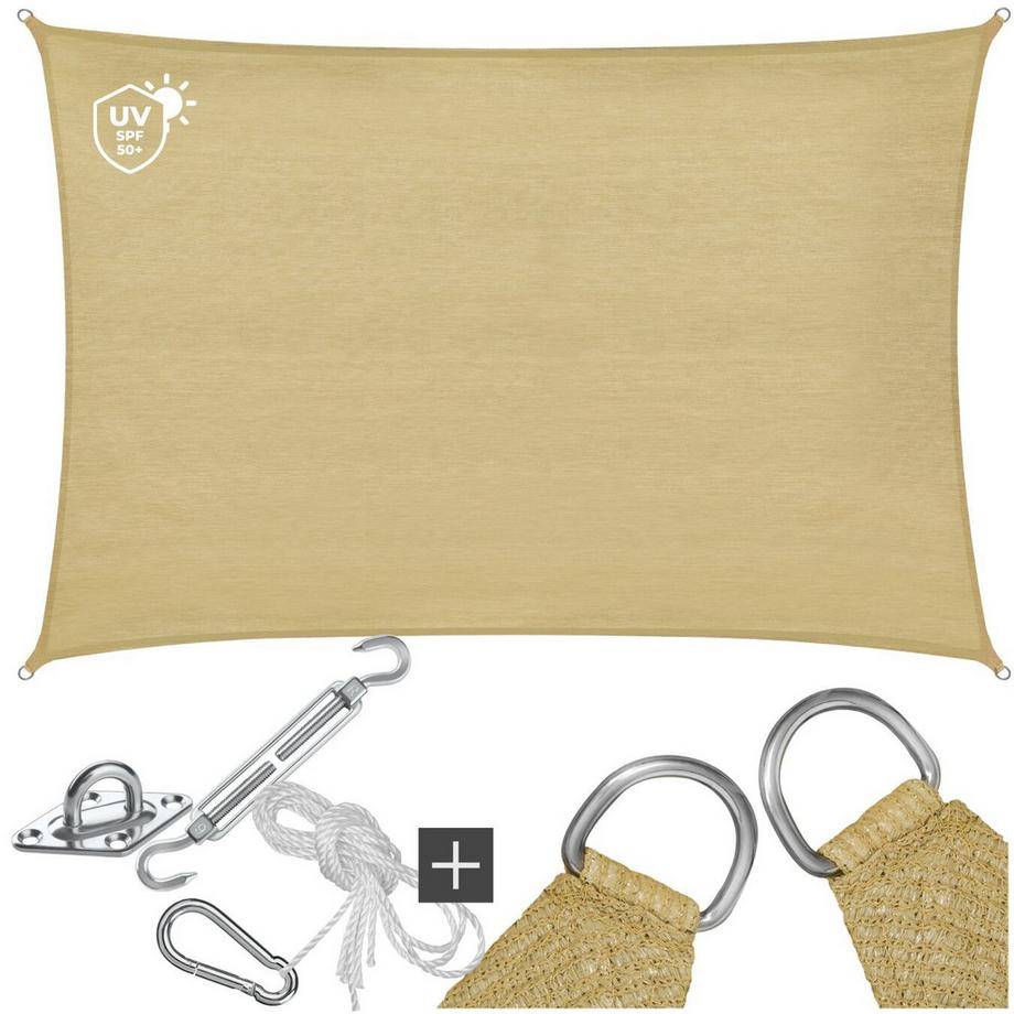 Voile d’ombrage SUNNY HDPE de 185 g/m² et protection UV à 87 %