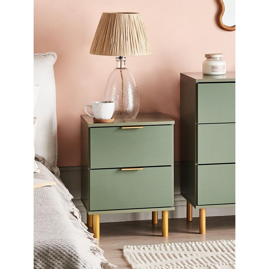 Beliani Comodino 2 cassetti en Pannello di fibre (LDF)  WALPOLE  