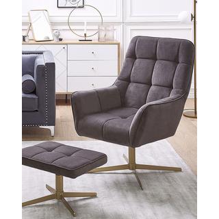 Beliani Fauteuil en Velours Moderne MOLLE  