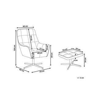 Beliani Sessel aus Samtstoff Modern MOLLE  