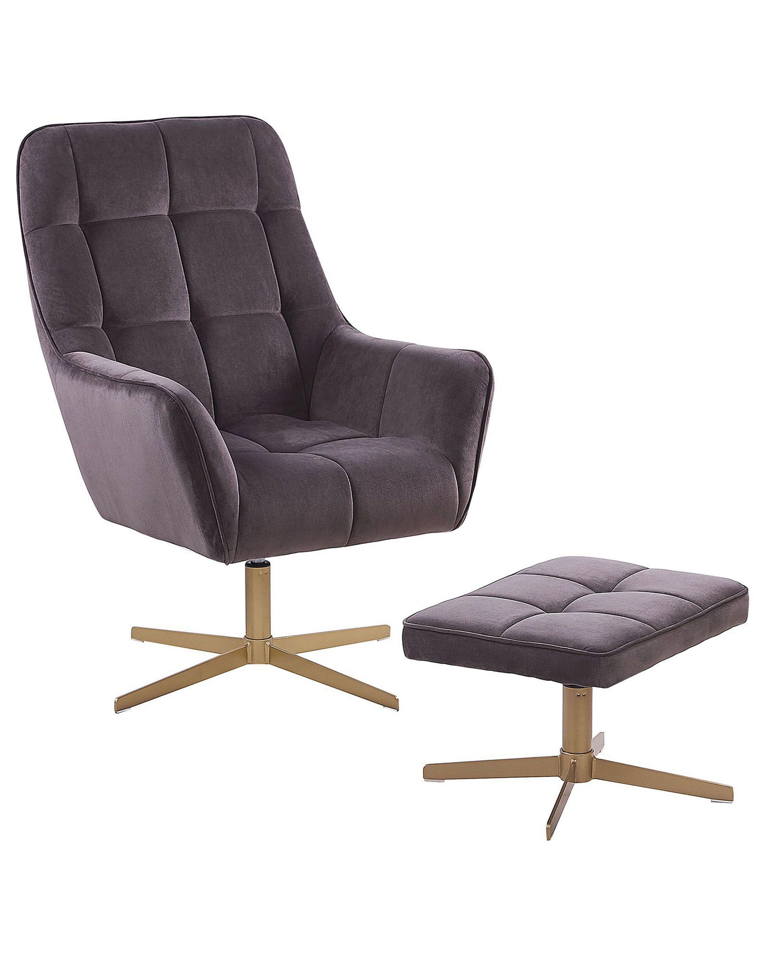 Beliani Fauteuil en Velours Moderne MOLLE  