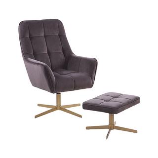 Beliani Fauteuil en Velours Moderne MOLLE  