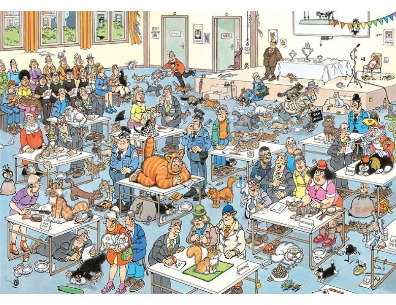 JUMBO  Puzzle Katzenausstellung (2000Teile) 