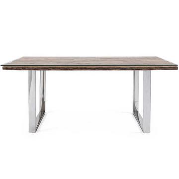 Table en bois massif avec verre Stanton 180x90