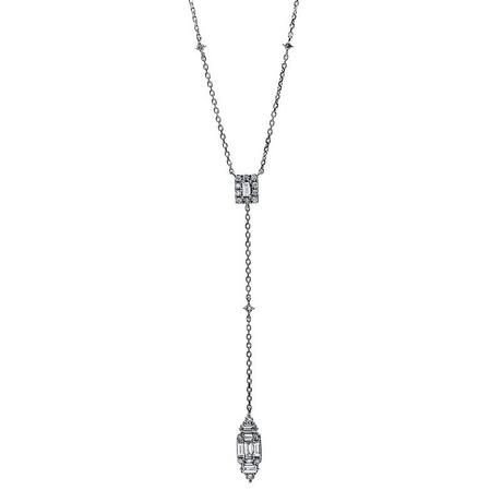 MUAU Schmuck  Collier 750/18K Weissgold Diamant 0.5ct. 45 cm 