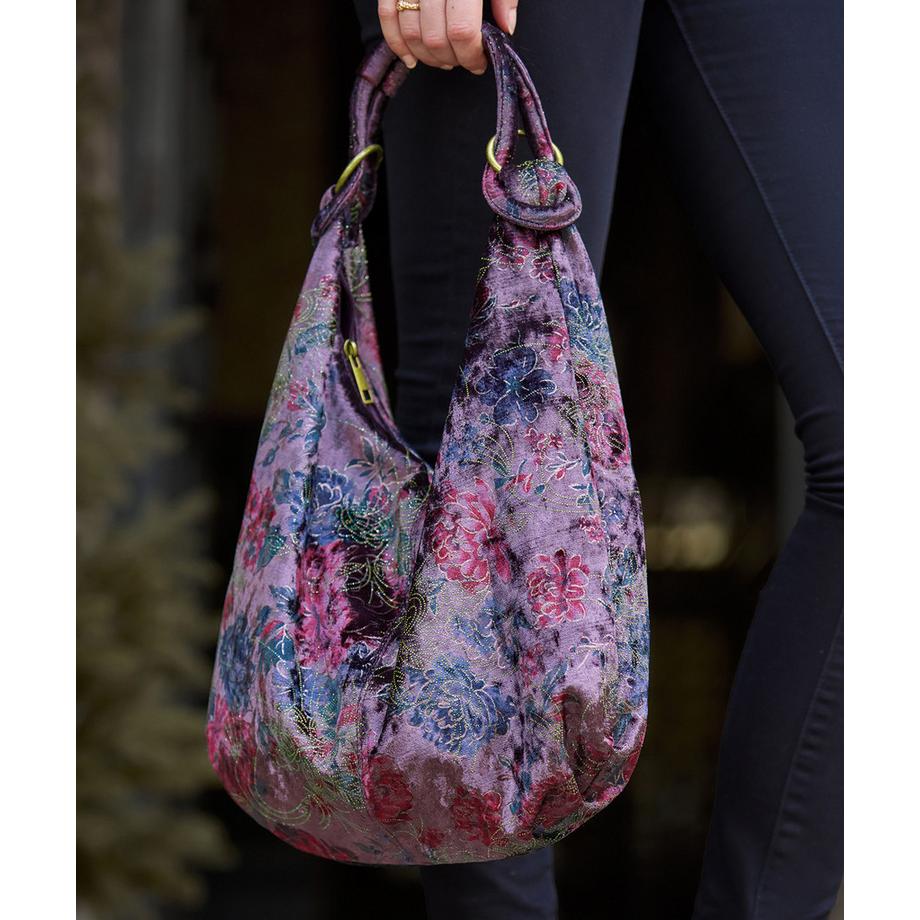 Joe Browns Sac bohème en velours motif floral  